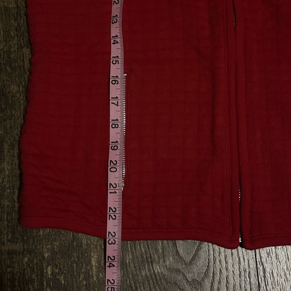Karen Scott Buisness casual Sport Red quilted Full Zip Vest With Pockets Medium - Picture 6 of 6